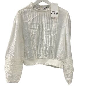 Zara embroidered blouse top new with tags